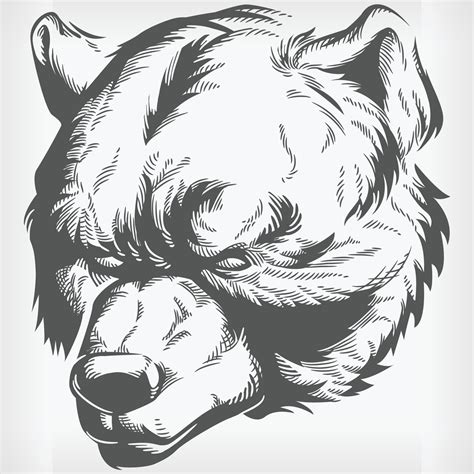 Unique and Bold: Bear Tattoo Stencil for Your Next Ink
